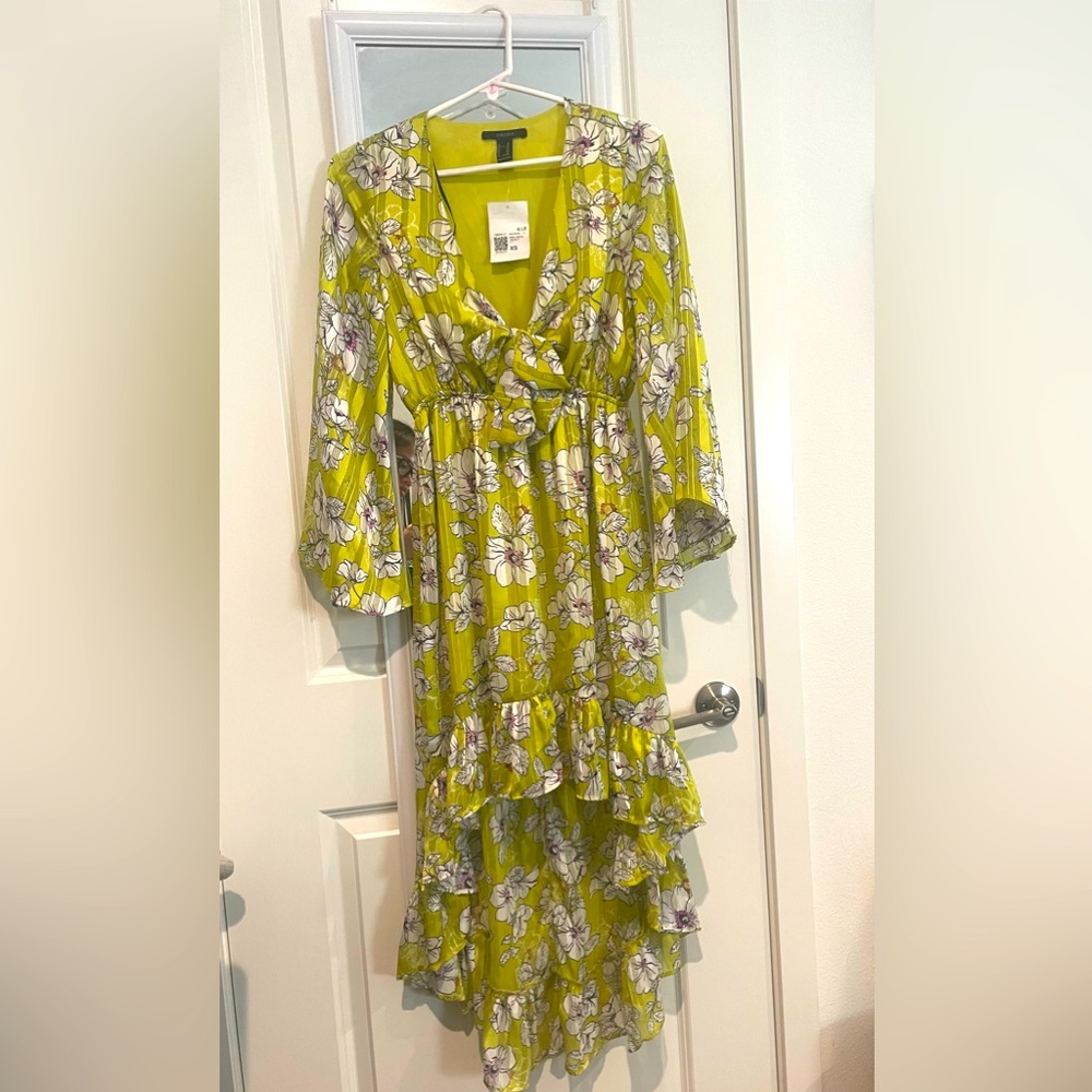 Forever 21 Floral chiffon High-Low dress